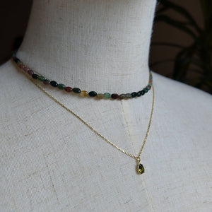 Dainty Agate Necklace Vertical London Jewellery