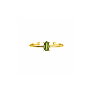 925 Sterling Silver August Birthstone Ring-Peridot Ring Vertical London Jewellery
