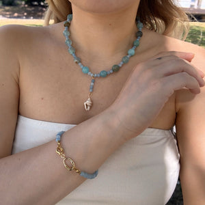 Handmade Aquamarine Bracelet Vertical London Jewellery