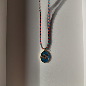 Evil Eye Charm Necklace Vertical London Jewellery