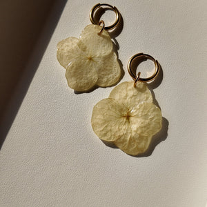 Real Flower Earrings Vertical London Jewellery