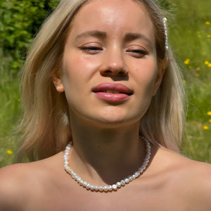 Freshwater Pearl Choker Vertical London Jewellery