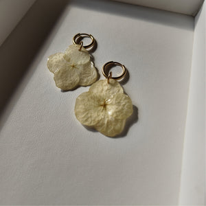 Real Flower Earrings Vertical London Jewellery