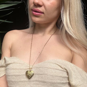 Heart Locket Necklace Vertical London Jewellery