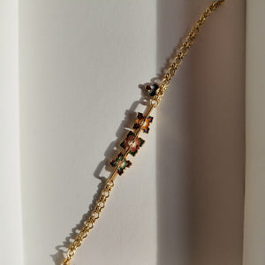 Floral Charm Bracelet Vertical London Jewellery