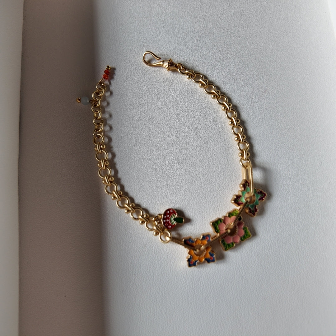 Floral Charm Bracelet