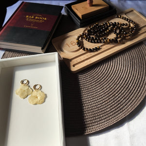 Real Flower Earrings Vertical London Jewellery