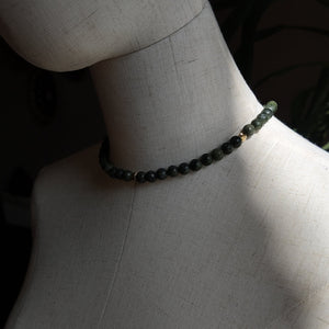 Green Jade Healing Necklace Vertical London Jewellery