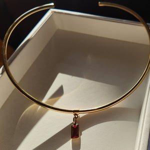 Custom Gemstone-Birthstone Choker Vertical London Jewellery