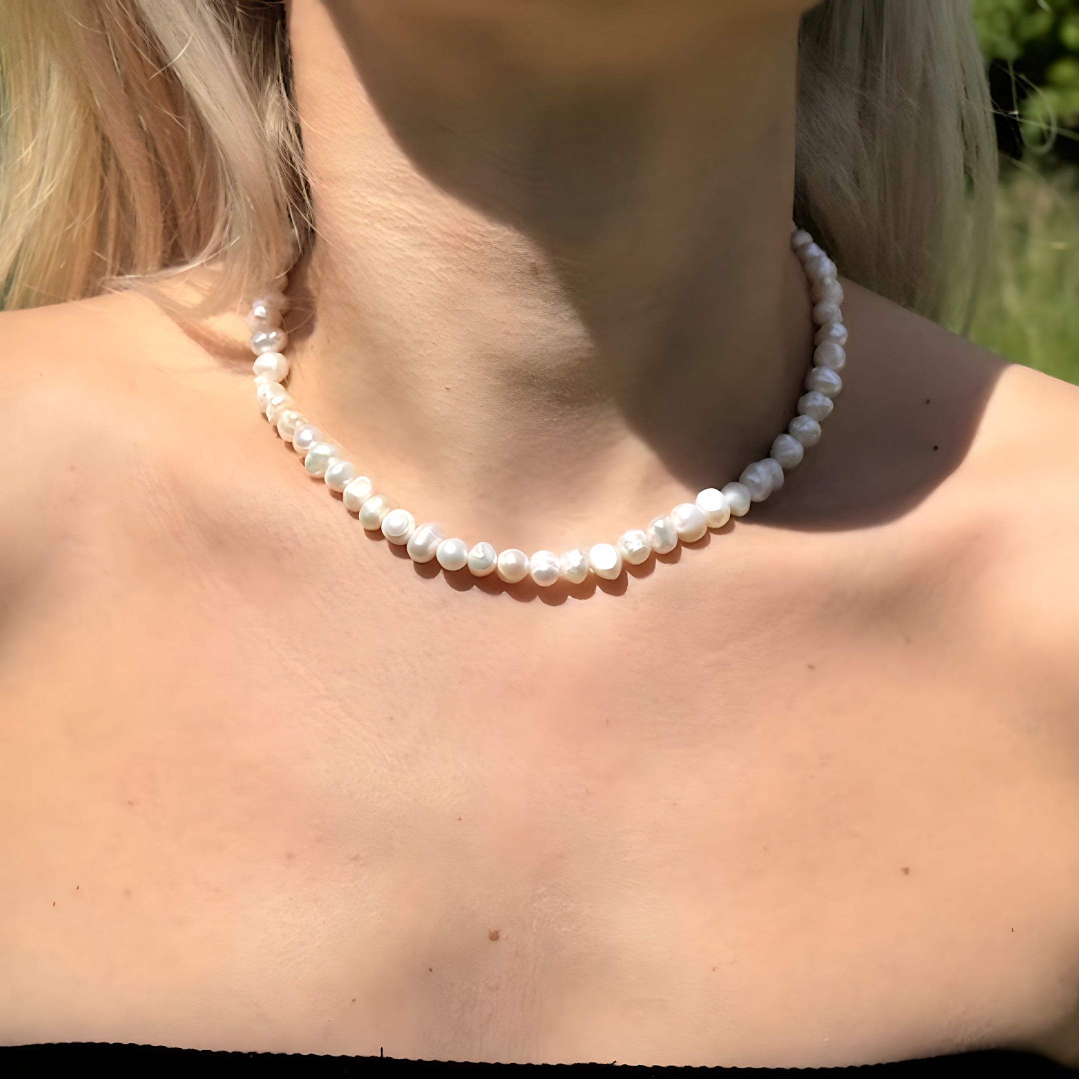 Freshwater Pearl Choker Vertical London Jewellery