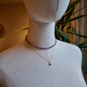 Amethyst Choker Vertical London Jewellery
