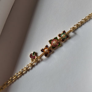 Floral Charm Bracelet Vertical London Jewellery