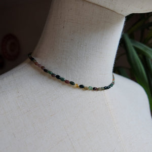 Dainty Agate Necklace Vertical London Jewellery