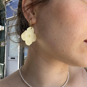 Real Flower Earrings Vertical London Jewellery