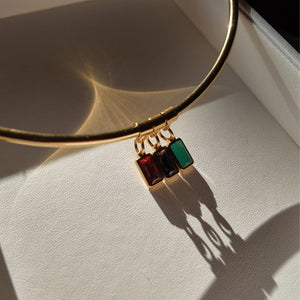 Custom Gemstone-Birthstone Choker Vertical London Jewellery