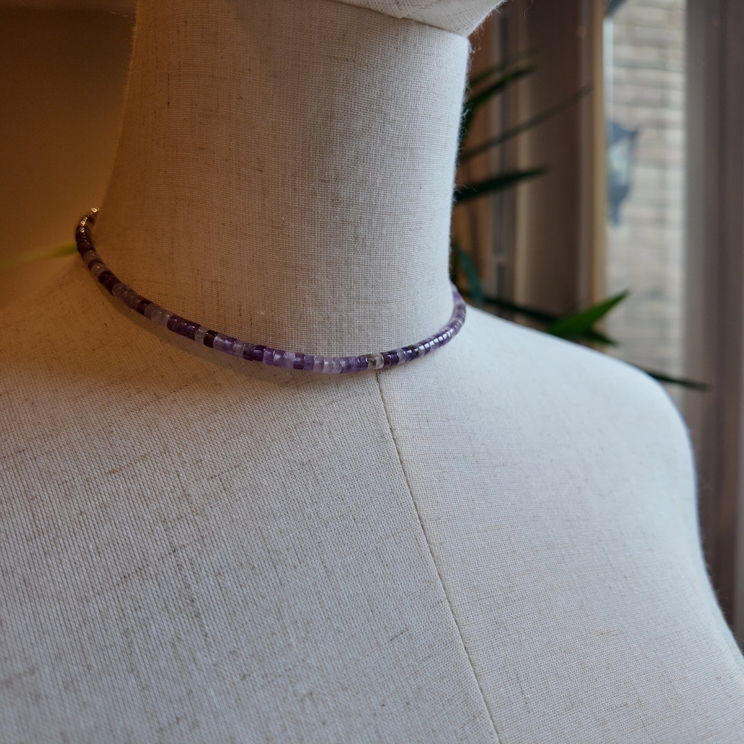 Amethyst Choker Vertical London Jewellery