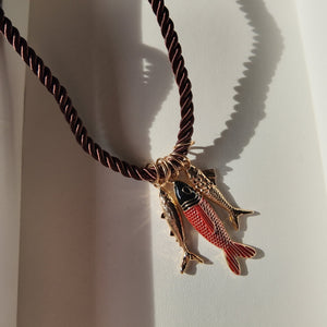 Fish Charm Necklace Vertical London Jewellery
