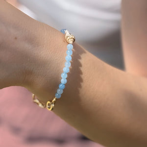 Handmade Aquamarine Bracelet Vertical London Jewellery