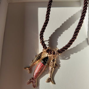 Fish Charm Necklace Vertical London Jewellery
