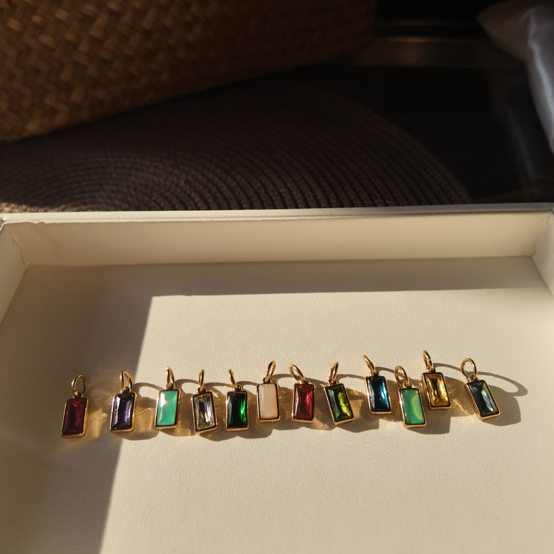 Custom Gemstone-Birthstone Choker Vertical London Jewellery