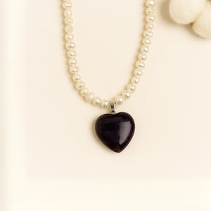 Freshwater Pearl Amethyst Choker Vertical London Jewellery