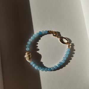 Handmade Aquamarine Bracelet Vertical London Jewellery