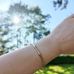 Bamboo Bangle Bracelet Vertical London Jewellery