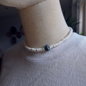 Handmade Blue Heart Choker Vertical London Jewellery