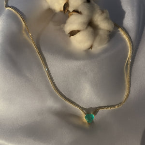 925 Sterling Silver Aquamarine Tennis Choker Vertical London Jewellery