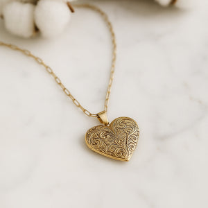 Heart Locket Necklace Vertical London Jewellery