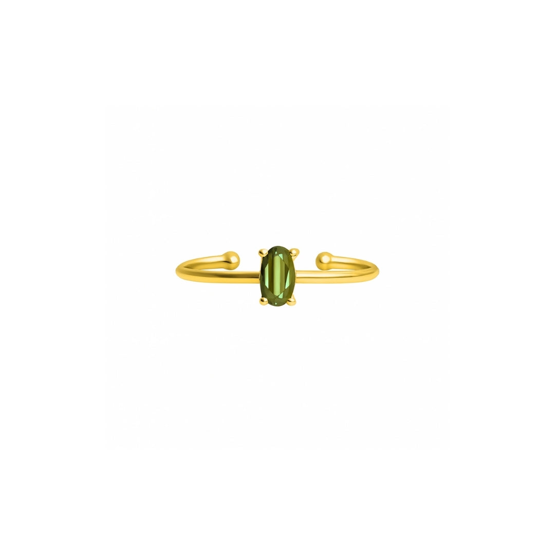925 Sterling Silver August Birthstone Ring-Peridot Ring