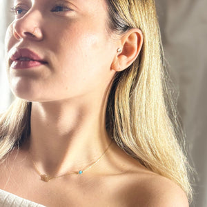 925 Sterling Silver Lotus Necklace Vertical London Jewellery