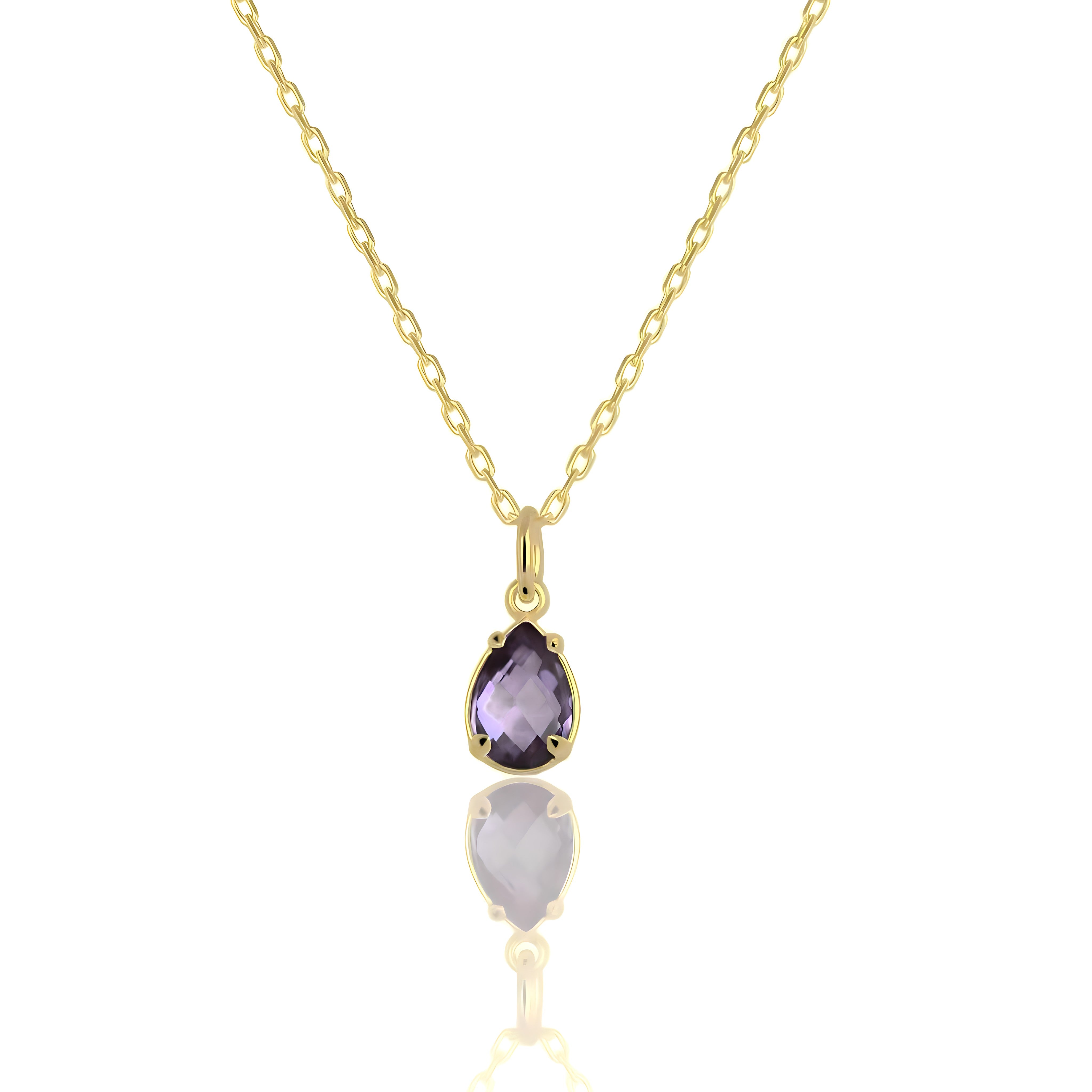925 Sterling Silver June Birthstone Necklace-Alexandrite Necklace