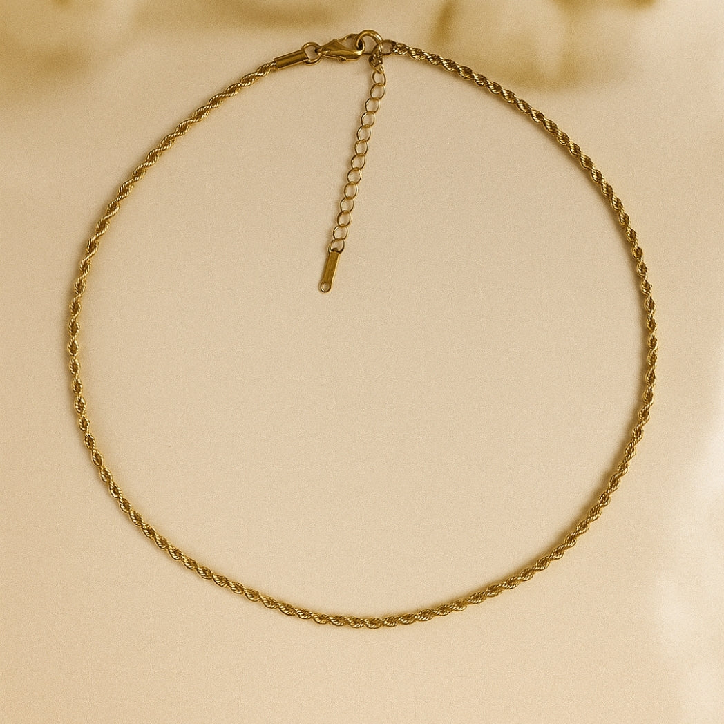 Gold Rope Chain Necklace