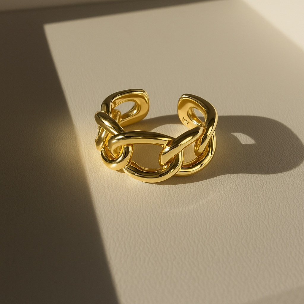 Vintage Bold Chain Link Ring
