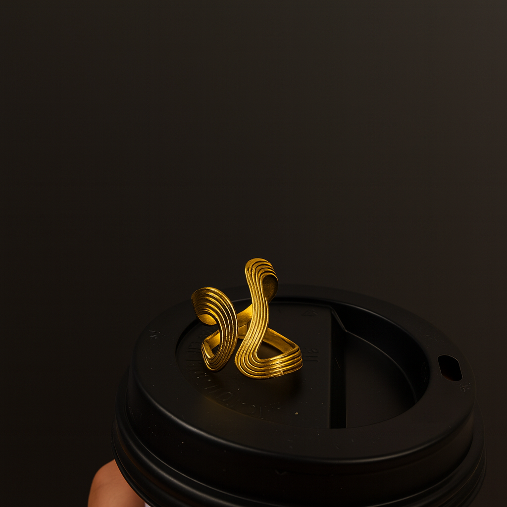 Modern Wave Statement Ring