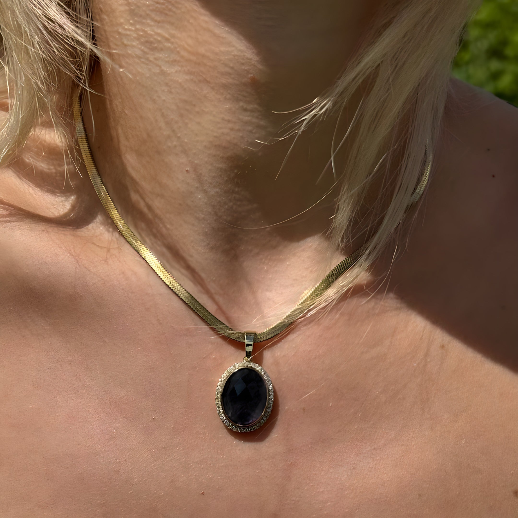 Onyx Black Gold Necklace
